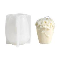 3D Embossed Flower Cylinder Silicone Molds for Epoxy Resin Candle Soap Fondant Silicone Molds for Chocolate Candy Cake