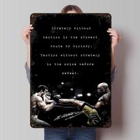MMA Anderson Silva Printed Poster Customized Wall Art Retro Vintage Metal Tin Signs for Home Living Room Decoration Gaming House 20x30cm（7.8x11.8inch）