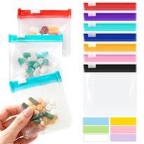 Multicolor Pouch for Travel with Stickers, Reusable Pouch One Size