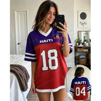 Haiti 1804 Football Jersey Fashion StreetWear Short Sleeve Y2k Top Unisex T-shirt Summer Men'S Women'S T-Shirts XXS