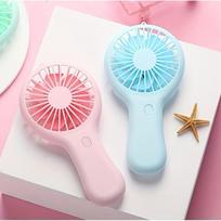 Mini Portable Pocket Handheld Fan USB Charging Rechargeable Cool Air Travel Cooler Cooling Mini Fans mėlyna