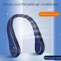 1200mAh Mini Air Cooling Neck Fan Portable Outdoor Sports USB Large Wind Power Wireless Bladeless Fan balta