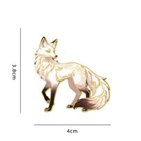 Colorful Design Fox Brooch Pin Exquisite Craftsmanship Enamel Metal Brooch  For Coats Sweaters balta