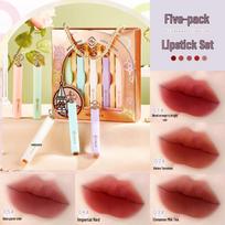 Sotilan Slim Tube Lipstick Set: 5 Long-lasting, Waterproof, Moisturizing, Nourishing Matte Lipsticks.