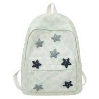 Fashion Japanese Cute Girl Pentagram Women's Backpack College Student School Bag Female High School Backpack žalia
