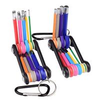 Folding Allen Wrenches Set Metric Folding Hexagon Key Set Metric Allen Wrenches Set for Bicycles Motorcycles Vehicles Fu blue