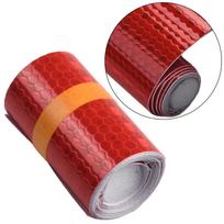 Tape Light Reflector Car Safety Mark Stickers Arrow Strip Stickers raudona
