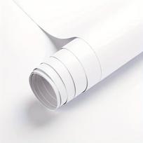 1 Roll of 23.62*393.7in Self-adhesive Wallpaper, Pure White Self-adhesive Contact Paper Peeled and Pasted Wallpaper Suitable Decorate Your Home! 60*500cm/23.62*196.9in balta