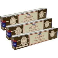 Satya Nag Champa Palo Santo Incense Sticks Agarbatti 45 Grams Box | 3 Packs of 15 Grams Each in a Box | Export Quality