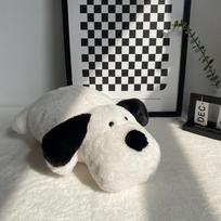 Animacinis juodai baltas šuo pagalvė pliušinis žaislas lėlė 50cm（0.35kg）