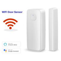 Namų WiFi durų jutiklis, suderinamas su Google Assistant, išmanus durų atidarymo/uždarymo detektorius, belaidis