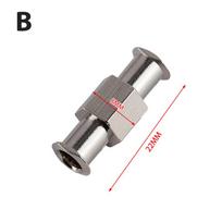 Metalinis dvigubas jungtis arba jungtis Luer Lock švirkštui, dozavimo švirkšto galas 8*22mm