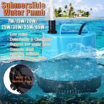 7-95W Submersible Water Pump 550-4500L/H Aquarium Fish Pond Tank Spout Temperature Control 7W
