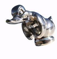 Hood Ornament Duck Duck Angry Angry Emblem Decoration Dashboard (Silver) small sidabras