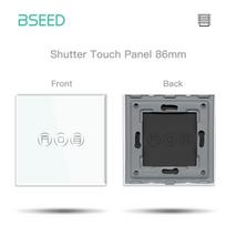 BSEED Wifi roletų jungiklis Jutiklinis žaliuzių jungiklis Išmanieji šviesos jungikliai Funkcinės dalys Stiklo skydelis „Pasidaryk pats“ Laisvas derinys EU Standard gray