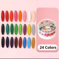12/24/36 Colors Plastic Plastic Crayon Do Not Dirty Hands Erasable Colored Crayon Washable Peanut Shaped Oil Painting Stick Baby