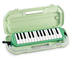 Suzuki Melodion Alto klaviatūra Pagaminta su kietu dėklu MX-27 27 klavišų armonikėlė, Japonija, žalia