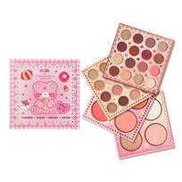 SFR 4-Layer Eyeshadow Palette: Matte, Highlighter, Blush, Multi-Use Under-Eye Shadow, Beauty Makeup Colors. 86g pink