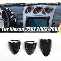 For RHD LHD Nissan 350Z Z33 2003-2009 Carbon Fiber Center Dashboard Gauge Pod Pointer Cover Trim Car Interior Accessories LHD