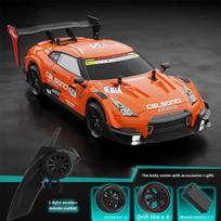 Nauja 1:14 RC Drift Car Lengvas keturių varančiųjų ratų greitaeigis nuotolinio valdymo automobilis GTR Profesionalus elektrinis lenktyninis automobilis berniukas suaugusiems oranžinė