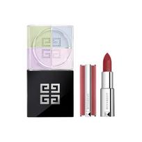 Givenchy Prisme Libre Loose Powder & Le Rouge Sheer Velvet Lipstick Set Four-Compartment Loose Powder Size 1+Lipstick #27