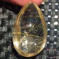 Mineral Specimens Citrine Polished Yellow Hairstone Healing Stone Natural Hair Crystal Rutilated Quartz