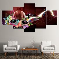 Canvas Painting DJ life music dancing 5 Pieces Wall Art Painting Modular Wallpapers Poster Print for living room Home Decor 20x35 20x45 20x55cm