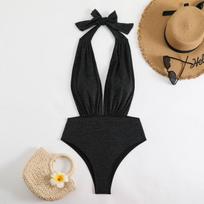 One-piece Swimsuit Female Tight Sexy Hot Girl Bikini Deep V Backless High-end No M