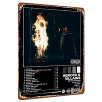 Metro Boomin Heroes  Villains Album Cover Metal Poster Custom Music Art Decor for Home Wall Decoration 20x30cm（7.8x11.8inch）