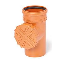 Czyszczak Z Sitkiem Do Rury Spustowej 110 Mm, Kolor Pomarańczowy
