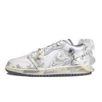 Jordan Air Jordan 1 Nebula Ripple Abrasion Resistant Low top Skateboard Shoes Women's Gray 553560-053{team580-} 39