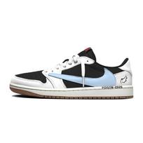 Travis Scott x Jordan Air Jordan 1 Ink Black Travis Scott X AJ1 Low Cushioning Low top Vintage Basketball Shoes Unisex DZ4137-700(Team1698-) 42.5