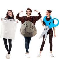 Akmuo-Žirklės Juokingi vakarėlių kostiumai, Suaugusiems One size fits all adults mėlyna