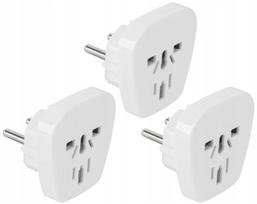 Adapter kelioninis iš Pl į universalų lizdą, baltas