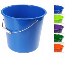 Plastikinis buitinis kibiras 10l įvairiaspalvis