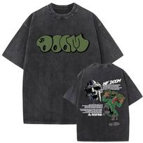 MF DOOM Išplėtos juodos spalvos grafinis marškinėlis Hip Hop Rap Streetwear Unisex Tee S