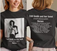 Patti Smith 60th Anniversay Perform Horses Tour 2025 Double Side Unisex T-Shirt S