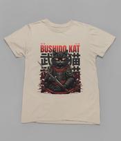 Bushido Kat Samurai Cat T-Shirt | Funny Japanese Warrior Cat Tee | Cat Lover Gift | Dark Anime Aesthetic Unisex Shirt M