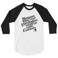 Mammas don’t let your babies grow up to be cowboys T-Short, Outlaw Country, Classic Country Gift, Texas Gift, Advice Shirt, Statement Tee M