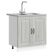 Kalmar Grey Sonoma Kitchen Cabinet with Door 80 x 46 x 81.5 cm