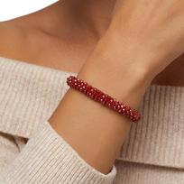 Rankų darbo krištolinis karoliukų vėrinio ir apyrankės rinkinys su magnetiniu užsegimu Moteriška madinga raktikaulio grandinėlė Geometrinis dizainas Necklace brown