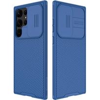 Skirta Samsung Galaxy S25 Edge S24 S23 Ultra telefono dėklui, NILLKIN Kameros apsauga Slenkanti apsauginė dangtelio dėklo lęšio apsauga for Galaxy S23 mėlyna