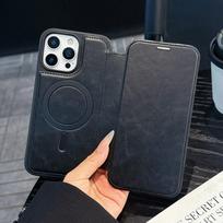 Magnetic Flip Leather Case With Card Slot IPhone 17 16 Pro Max 15 14 Series Business Style Protective Cover iPhone 17 juoda