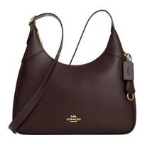 COACH Ella Odinė Rankinė ant Peties Didelė Moteriška Tamsiai Rudo Kavos Spalvos Basic Set (Bag + Dustproof Bag) ruda
