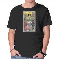 Unisex Crew Neck T-Shirt The Lovers Graphic Short Sleeve Casual Tee XL