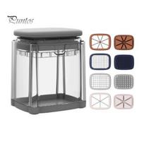 Multi-function Vegetable Chopper French Fry Cutter, with Large-Capacity Visible Box, Stainless Steel Blades Easy Press Slicer Quick Cutting Tool, for Sets