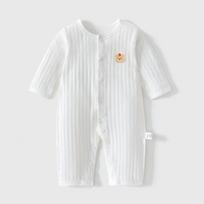 Baby Summer Cotton Jumpsuit - Air Conditioning, Class A, Seamless for Boys & Girls 59cm (Height 52-59cm, Weight 3.5-6.9kg)