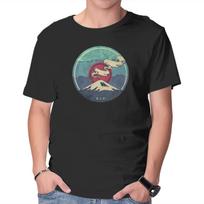 Unisex Crew Neck T-Shirt Fuji Graphic Short Sleeve Casual Tee XS