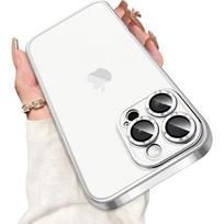 Silicone Soft Case For For Iphone 17 Air 16 15 14 13 12 11 Pro Max Plus 16E Glitter Plating Clear TPU Shell Camera Protection iPhone Air white