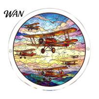 Crafting Fun Gift Stained Glass Style Puzzle Suncatcher Acrylic Window Hanging Ornaments Decorative DIY Jigsaw Art Sun Catcher Kit for Adults K